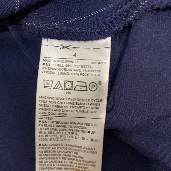 5 for $25‎ Banana Republic stripe blue faux wrap skirt - Picture 2 of 6